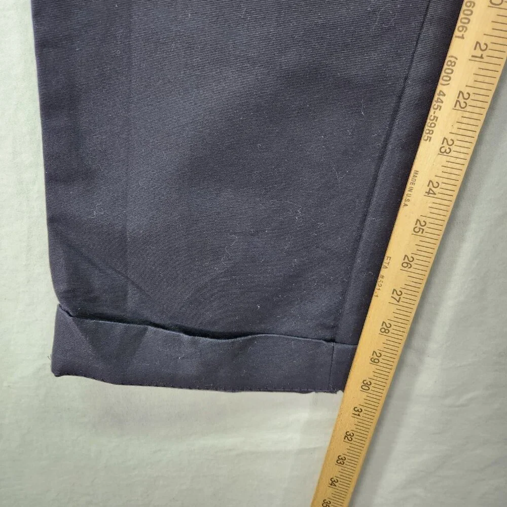 COS Mens Cuffed Chino Pants Size 40 (32x30) Navy Blue Cropped